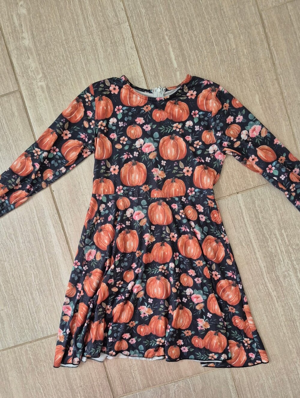 Bundle Of Girls Matching Pumpkin Dresses